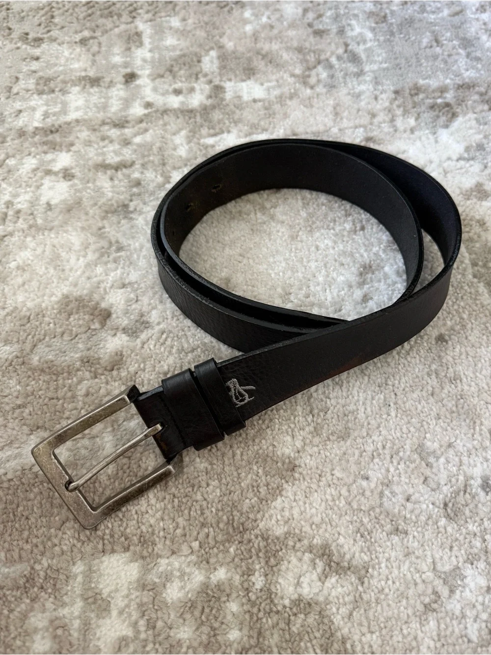 Original Penguin Black Leather Belt